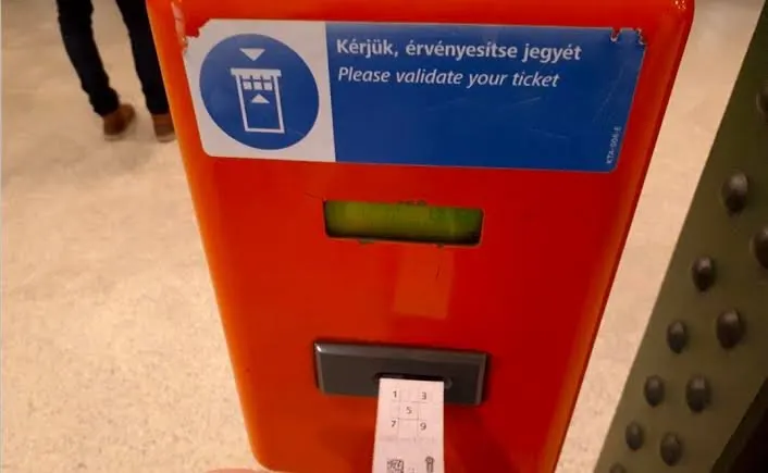 Validator Machine found in Trams/Metros