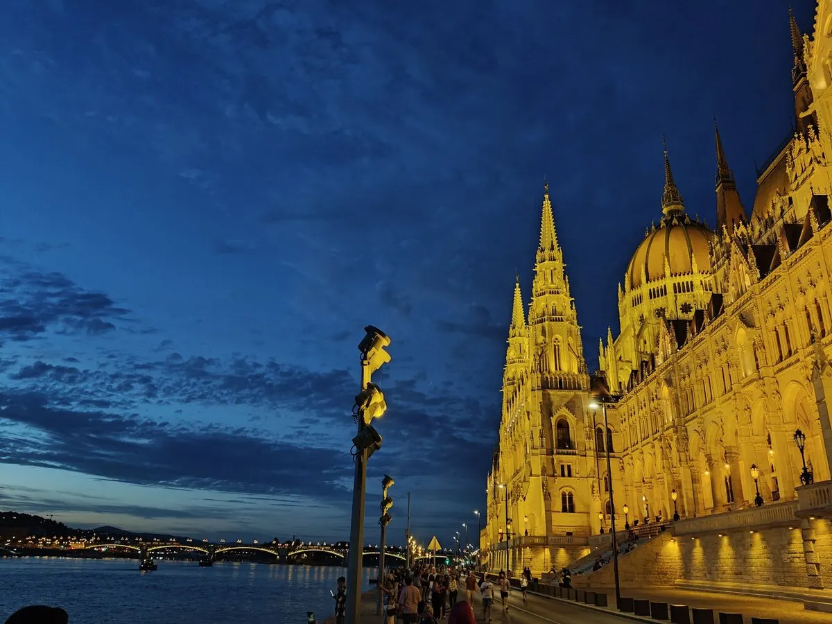 The Hungarian Parliament along the Danube River