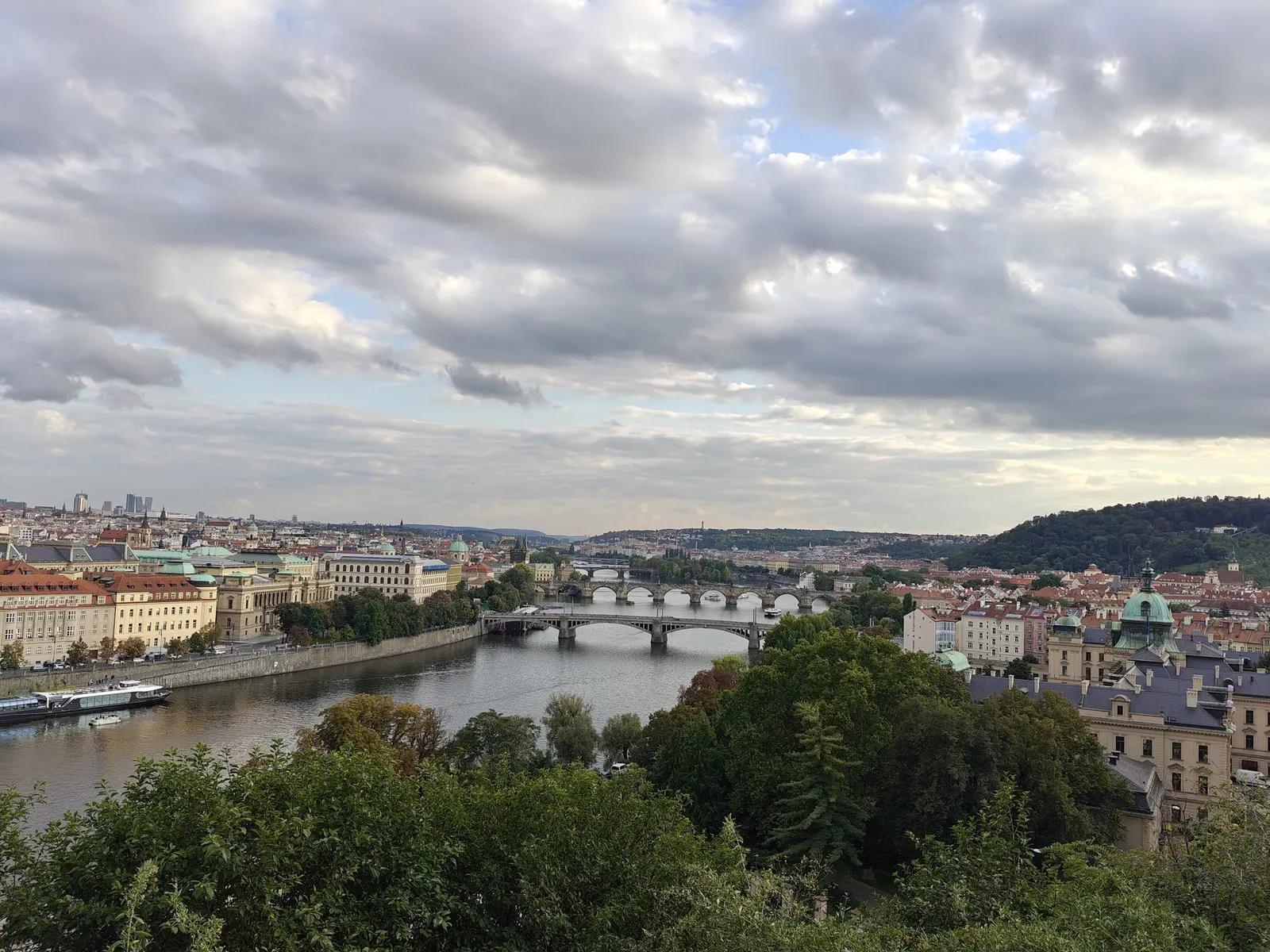 The Prague Bridges view from Letná Park!