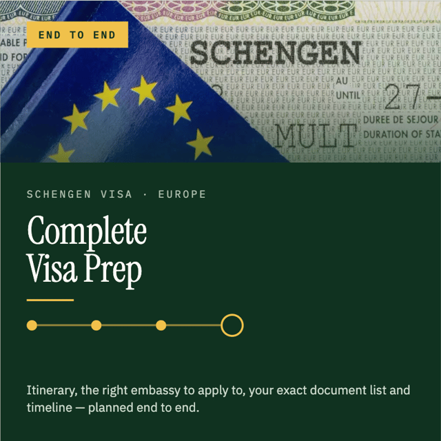 Schengen Visa (EUROPE) - End-to-End Visa Planning