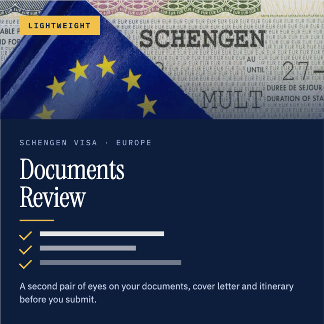Schengen Visa (EUROPE) - Document Review